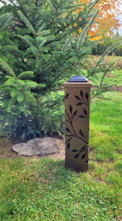 Branch and Leaf's with Birds Solar Light Lantern Column